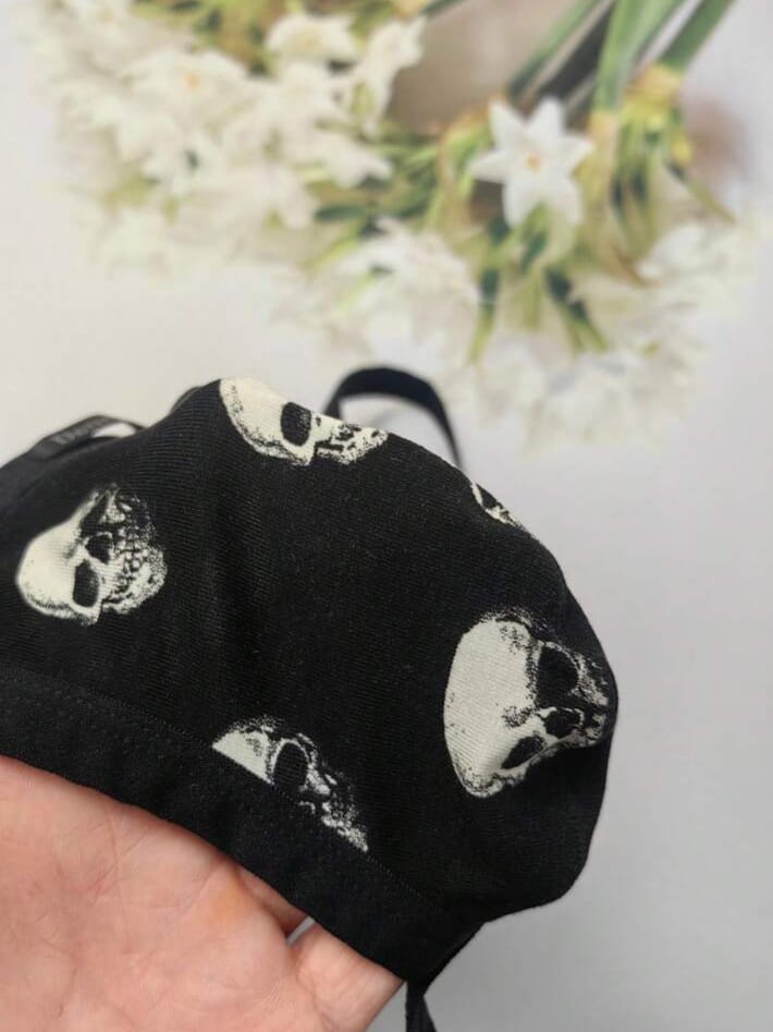 MAD-MEN Asymmetric Halloween Skeleton Print Men's Underwear